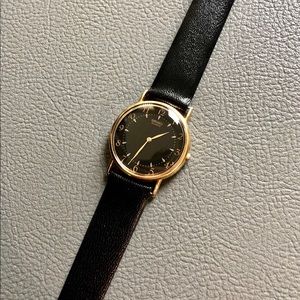 Men 90s Vintage Class SEIKO Black Dial Dress Watch